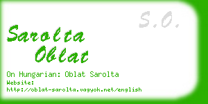 sarolta oblat business card